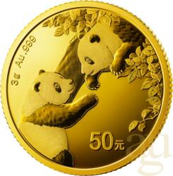 China Mint Panda 3 g ( 2023 ) - monedă de aur pentru investiții Moneda