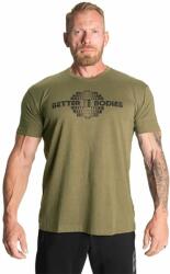 Better Bodies - Recruit Tee - Army Green Melange - Férfi Póló - Katonai Zöld