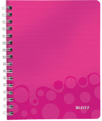 Leitz Caiet de notițe LEITZ WOW A5, PP, linie, roz (46390023)