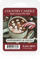 Country Candle Peppermint & Cocoa ceară pentru aromatizator 64 g