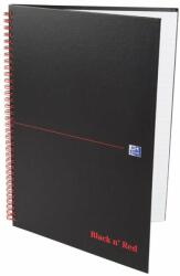 Oxford - papírnictví OXFORD Black n´ Red Notebook A4, vonalas - 70 lap (400047608)