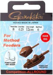 Gamakatsu Carlige legate Gamakatsu Method Hair PCHR Nr. 10 0.25mm 12cm (GK.180052.10)
