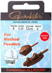 Gamakatsu Carlige legate Gamakatsu Method Hair AD PCHR nr. 12 0.25mm 12cm 6buc (GK.180053.12)