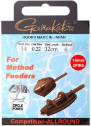 Gamakatsu Carlige legate Gamakatsu Method Hair AD PCHR nr. 10 0.25mm 12cm 6buc (GK.180054.10)