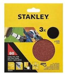 Stanley Disc pt slefuit cu bormasina sau polizor unghiular, velcro, diam. 125mm, P80, Stanley (STA32072-XJ)