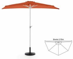 Garthen Balkon napernyő fékör alakú 270 cm terrakotta+kiegészítő (GM35098_SL)