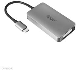 Club 3D ADA Club3D USB3.2 Gen1 Type-C to Dual Link DVI-D HDCP OFF version Active Adapter M/F for Apple Cinema Displays CAC-1510-A (CAC-1510-A)