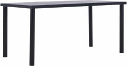  Fekete és betonszürke MDF étkezőasztal 160 x 80 x 75 cm (VD281859)