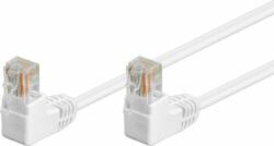 Goobay U/UTP CAT5e Derékszögű patch kábel 1m - Fehér (96070)
