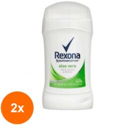 Rexona Set 2 x Deodorant Antiperspirant Stick Rexona, cu Aloe Vera, pentru Femei, 40 ml