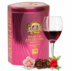 sarcia. eu BASILUR Majestic Red - Ceyloni fekete tea vörösbor aromájával, díszdobozban, 75g x1