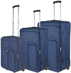 Benzi Start kék 2 kerekű 3 részes bőrönd szett (BZ5195-kek-szett)