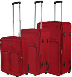 Benzi Start piros 2 kerekű 3 részes bőrönd szett (BZ5195-piros-szett)