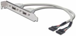 ASSMANN USB Slot Bracket cable, 2x type A-2x5pin IDC (AK-300301-002-E) - nyomtassingyen