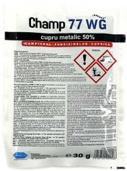 Nufarm Champ 77WG 30 gr fungicid cupric de contact, NuFarm (cartof, castraveti, tomate, vita de vie, mar)