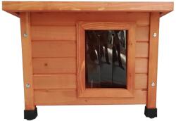  @pet casă de pisici de exterior xl, maro, 68, 5x54x51, 5 cm, lemn (446807) - eishop