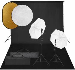 Set studio foto cu lumină, fundal și reflector (3094661)