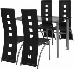  Set mobilier de bucătărie, cinci piese, negru (242908)