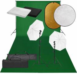  Set studio foto cu lumină, fundal și reflector (3094637)