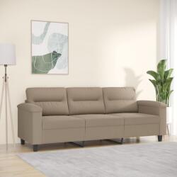  Canapea cu 3 locuri, gri taupe, 180 cm, țesătură microfibră (359567) Canapea