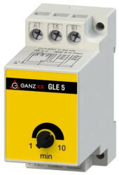  Ganz GLE 5 Lépcsőházi automata, 1-10min késleltetési idő, max 1200W kapcsolható teljesítmény, IP20, 16A, 230V, 35×70×70mm ( Ganz 740-8340-350 ) (740-8340-350)