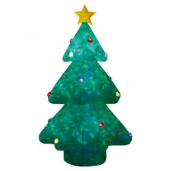 Somogyi Elektronic KD 240 K felfújható karácsonyfa, LED projektor, villogó LED, beépített ventilátor, 6 db leszúró, kültéri, beltéri
