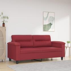  Canapea cu 2 locuri, roșu vin, 140 cm, piele ecologică (359586) Canapea