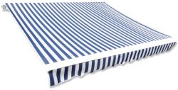  Pânză copertină albastru & alb, 3x2, 5 m (cadrul nu este inclus) (141010)