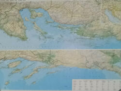 Freytag & Berndt Horvátország falitérkép, Horvátország tengerpart térkép 120x80 cm