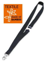 Durable Névkitűző textilszalag Durable 20 ECO karabineres fekete (824001) - papir-bolt