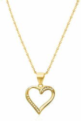  Beneto Aranyozott ezüst nyaklánc szívvel AGS289 / 47-GOLD (lánc, medál) - mall