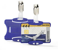 Durable Névkitűző Durable 85x54 mm biztonsági kártyához kék (811806) - papir-bolt