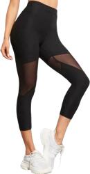  Leona Háromnegyedes Leggings hálóval-Fekete/S