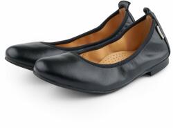 Vlnka Női egészségügyi bőr balerina "Vanda" - fekete felnőtt cipő méret 42