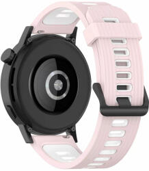 Techsuit Watchband 22mm szilikon szíj W002 (rózsaszín-fehér)