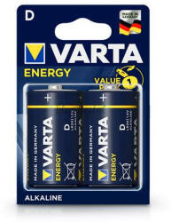 VARTA Energy Alkaline R20 góliát elem - 2 db/csomag - bluedigital