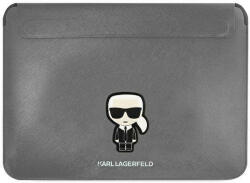 KARL LAGERFELD Notebook/Tablet táska KLCS16PISFG 16" ezüst Saffiano ikonikus Karl táska