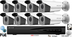 Hikvision komplett analóg kamera rendszer 8 kültéri IP kamera, 4MP(2K), SD-kártya, IR 50m (KIT8CH6750C)