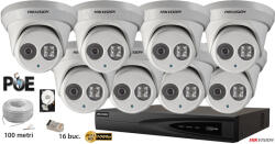  Komplett Hikvision IP analóg kamera rendszer 8 db STARLIGHT beltéri kamera, 2MP Full HD 1080p, IR 30m (KIT8CH5530C)