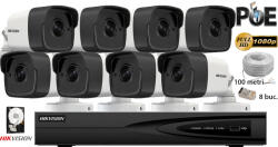 Hikvision komplett analóg kamera rendszer 8 kültéri IP kamera, 2MP Full HD 1080P, IR 30m (KIT8CH6330C)
