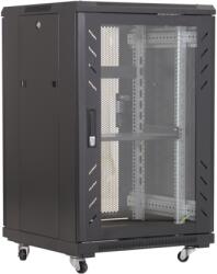  Padlórack 18U 19' 600x600, fekete - ASYTECH Networking (ASY-18U-6060E)