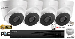 Komplett Hikvision IP analóg kamera rendszer 4 beltéri kamerával, 2MP Full HD, 1080p, IR 30m (KIT4CH4630C)