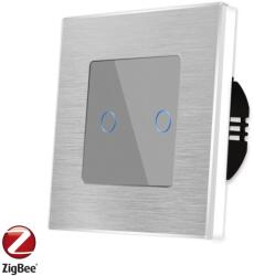 Luxion Dupla Üveg Érintőkapcsoló Alumínium keret, ZigBee protokoll LUXION - szin szurke