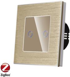 Luxion Dupla Üveg Érintőkapcsoló Alumínium keret, ZigBee protokoll LUXION - szin arany