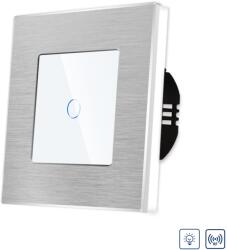 Luxion Egyszerű Fényerőszabályzós Dimmer Üveg Érintőkapcsoló Alumínium Kerettel, RF433 LUXION