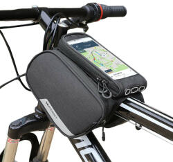 Wozinsky kerékpár első tároló táska kerékpár vázra Phone Case 6, 5 hüvelykes max 1, 5L fekete (WBB7BK)