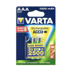 VARTA R3 újratölthető AAA elem 800 mAh - 2 db - bluedigital - 5 390 Ft
