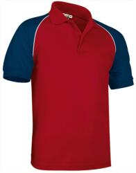 Valento Tricou polo barbati, bumbac 100%, Valento Venur, rosu/bleumarin (POVARGCRM)