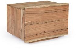 Bizzotto Noptiera 1 sertar din lemn maro aron 60 cm x 45 cm x 45 h (0745659) - storel