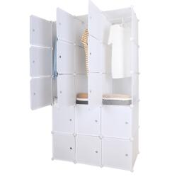 Mobikon Dulap modular plastic alb zalvo (0000288648) Garderoba